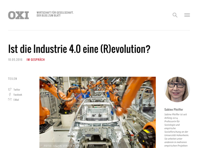 OX – Pfeiffer – Ist die Industrie 4.0 eine (R)evolution?